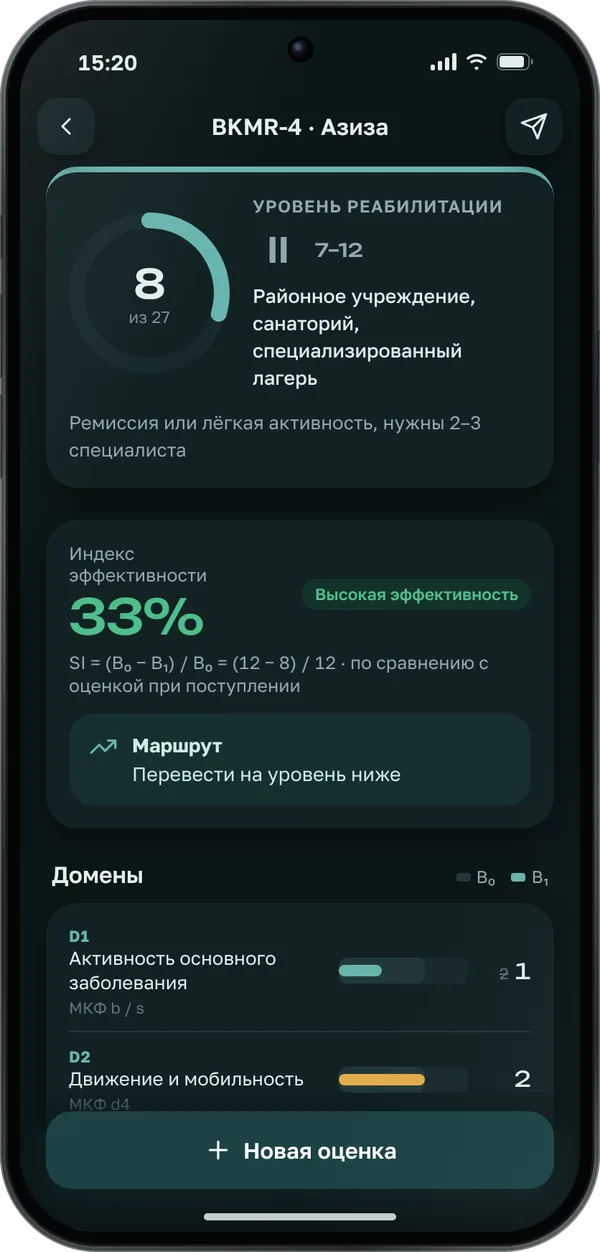 Оценка BKMR-4 и передача в DMED