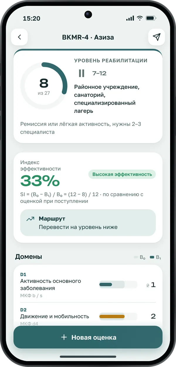 Оценка BKMR-4 и передача в DMED